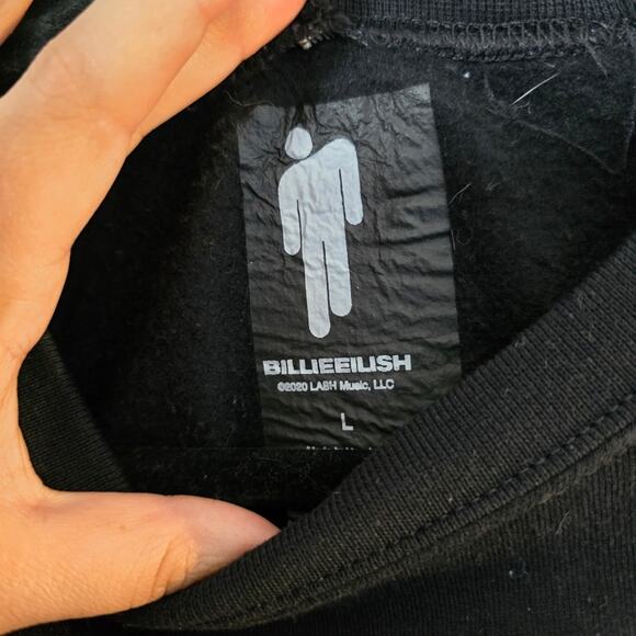 Billie Eilish Black Oversized Sweatshirt size Large - Picture 3 of 5